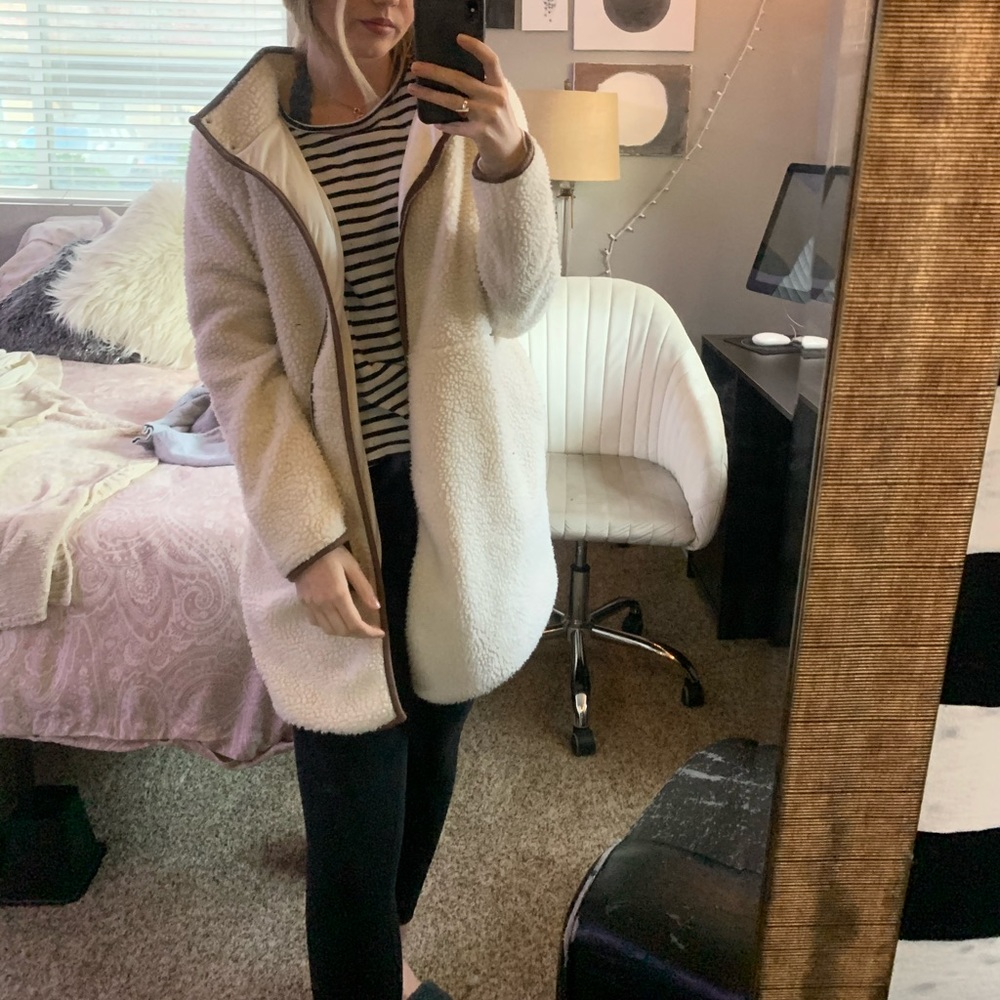 Fuzzy white jacket